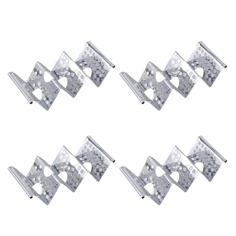 4 Piece Oven Safe Stainless Steel Taco Stands And Tortilla Holder Tray Set - Image 2