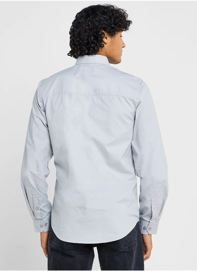 سفنتي فايف Pure Cotton Casual Double Pocket Shirt