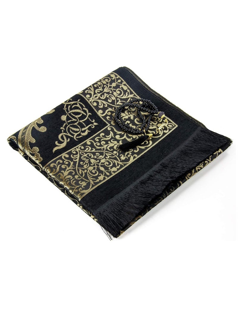 DubaiGallery Personalized Prayer Rug Set Ramadan Gift Cylinder Gift Box Wedding Gift Eid Gift Muslim Favors Prayer Mat Pearl Tasbeeh Sajadah - Image 3