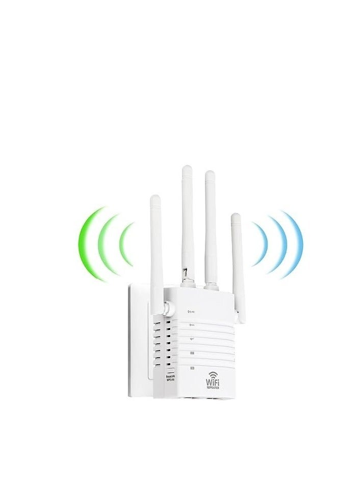 WiFi Extender, 1200Mbps WiFi Range Extender Signal Booster, Coverage up to 12880sq.ft and 105 Devices, WiFi Booster and Internet Range Extender, Internet Repeater - Image 1