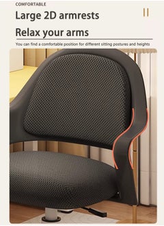 EqiEch Study Chair, Ergonomic Modern Office Chair, Computer Chair, With High-Density Rebound Sponge, Soft And Comfortable, Adjustable Height  - Image 3
