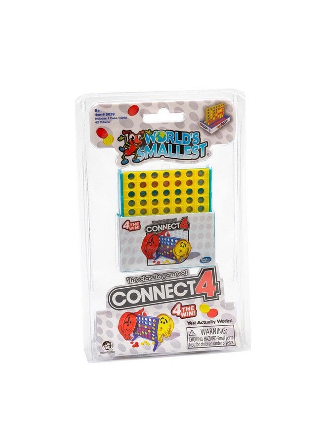 Worlds Smallest World's Smallest Connect 4 Board Game, Miniature Classic Game with Grid, Case & Tokens, Fun for All Ages, Family Games for Kids, Perfect for Stocking Stuffers, Easter Baskets, Party Favors, Ages 6+ - Image 1