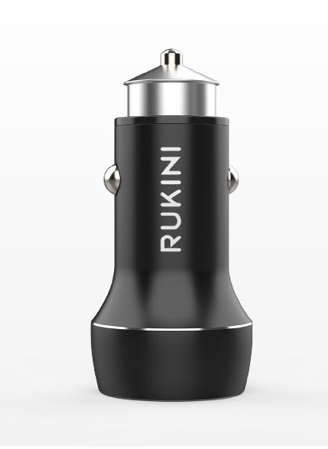 RUKINI Rokini car charger with two USB ports - 24 watts with fast charging and smart safety features  - Image 1