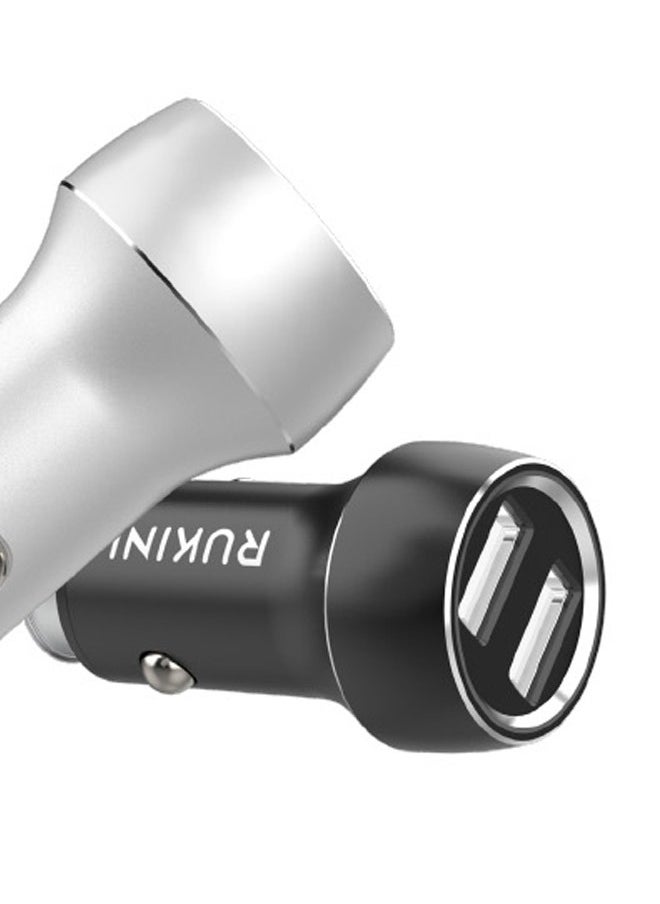 RUKINI Rokini car charger with two USB ports - 24 watts with fast charging and smart safety features  - Image 3