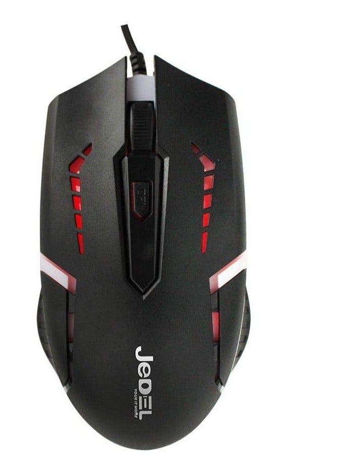 Jedel GK100 Colorful Lighting Keyboard and Mouse - Black - Image 4