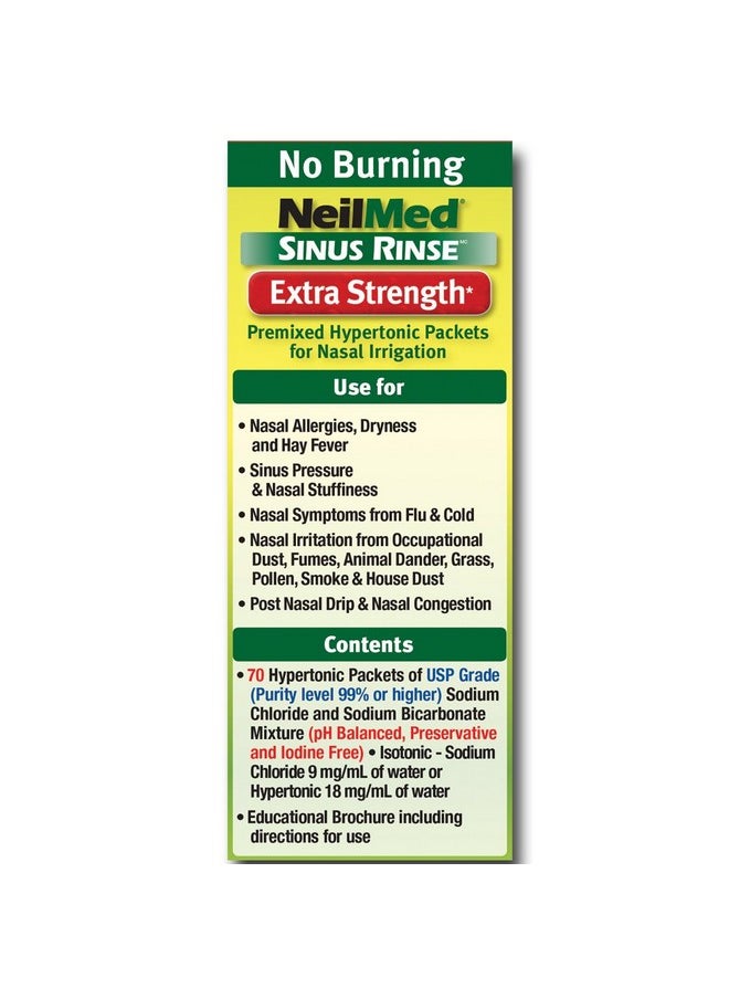 NeilMed NeilMed's Sinus Rinse Extra Strength Pre-Mixed Hypertonic Packets 70 Count Box  - Image 5