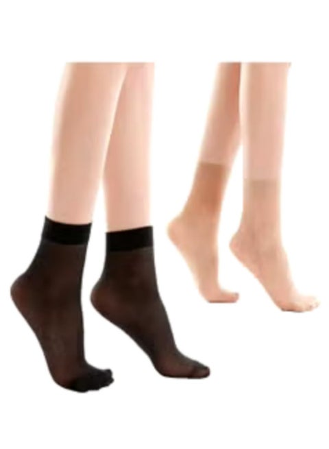 مجموعة من 2 ازواج من جوارب شفافة فوال محجبات قصيرة