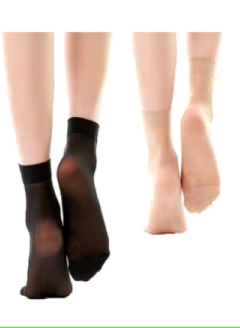 مجموعة من 2 ازواج من جوارب شفافة فوال محجبات قصيرة - Image 3