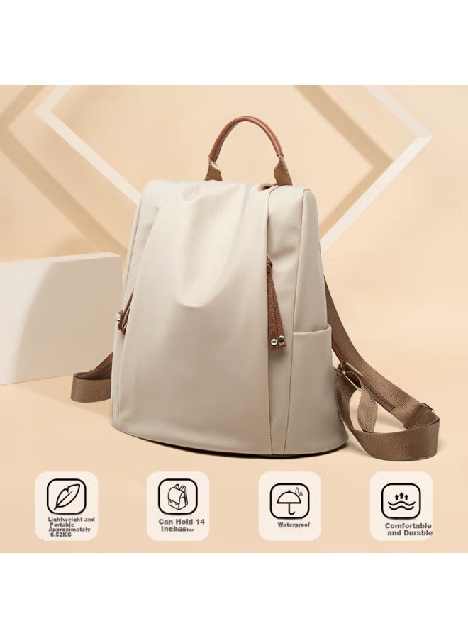 Zooler Women's Lightweight Oxford Cloth Backpack Large Capacity 14-inch Laptop Bag Travel Bag School Bag Large Version - Image 1
