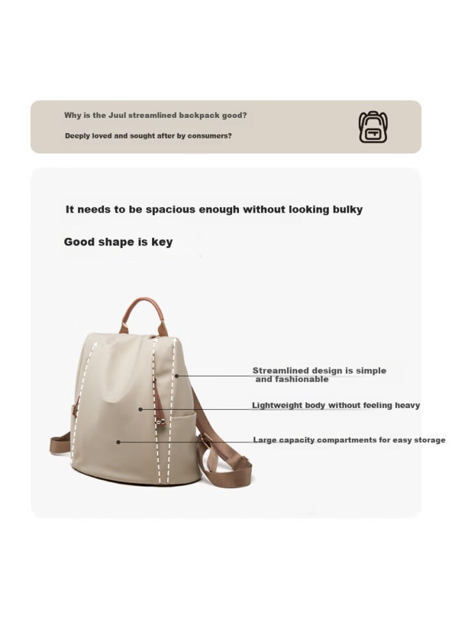 Zooler Women's Lightweight Oxford Cloth Backpack Large Capacity 14-inch Laptop Bag Travel Bag School Bag Large Version - Image 3