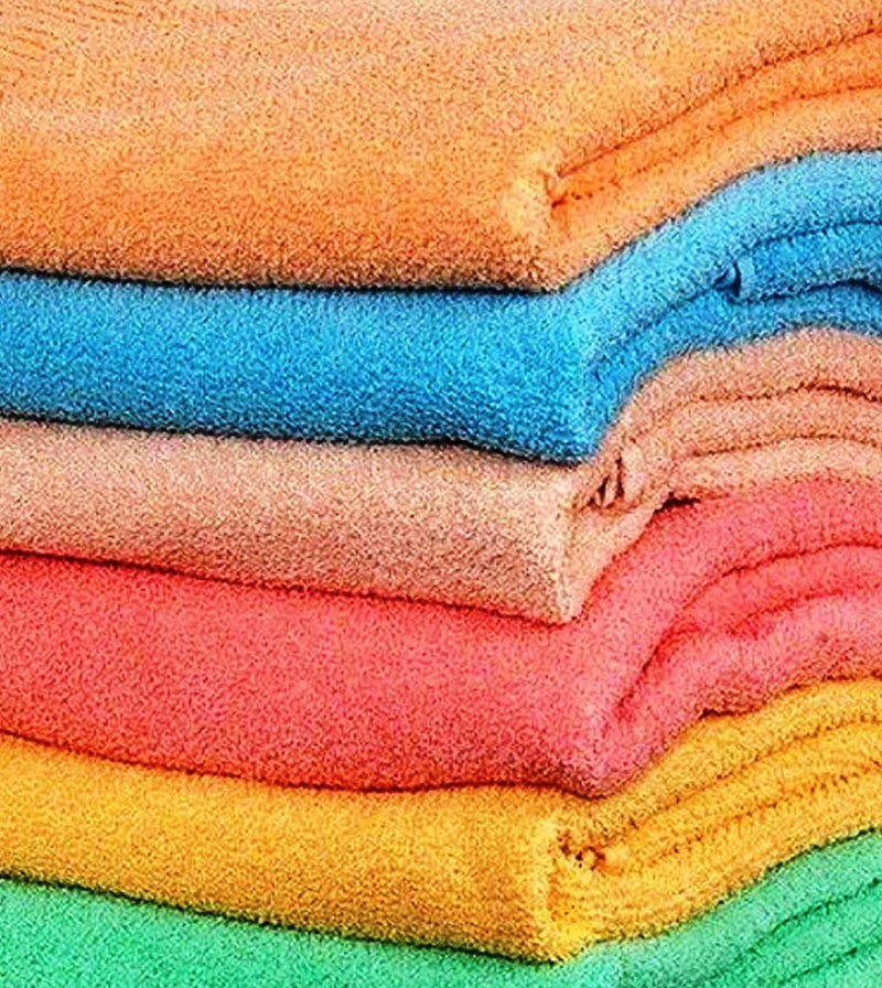 Space Fly 500 GSM Cotton Plain High Absorbent Hand Towel for Kitchen and Bathroom (Size: 11X 17 inch) (Color- Pink, Green, Brown, Blue, Yellow, Orange)- Hand Towel Set of 6. - Image 2