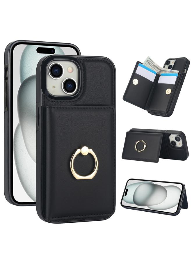 اس-توب جراب لهاتف iPhone 15 Plus مزود بحلقة بطاقة RFID مضادة للسرقة - Image 1