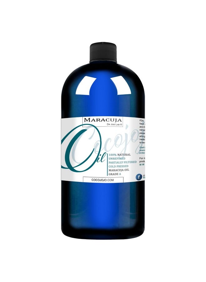 Dr Joe Lab - Maracuja Oil 100% Pure Partially Filtered Cold Pressed Nongmo Passion Fruit Seed Bulk 32 Oz Premium Therapeutic Grade A For Skin Hair Nails Body Face & Beard - Image 1