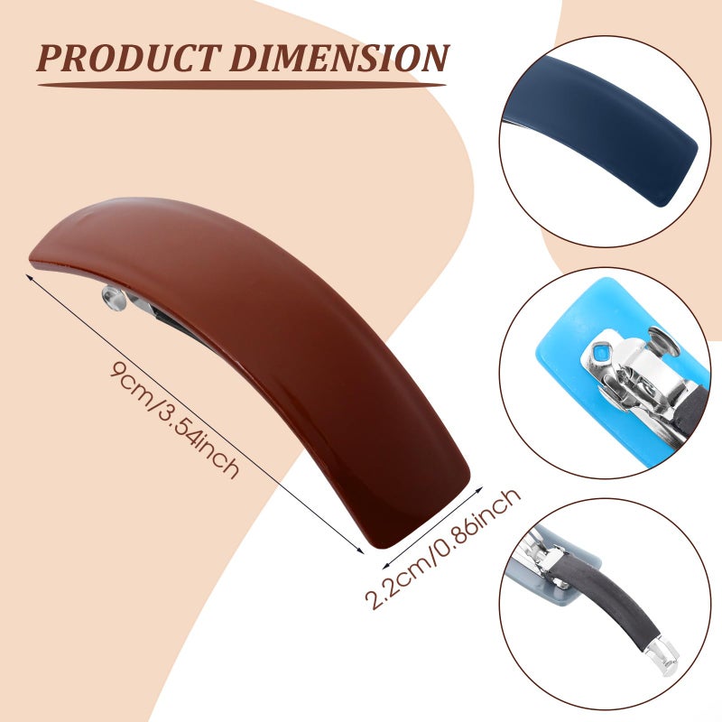 WILLBOND ويلبوند 6 قطع مشابك شعر للنساء مشابك كبيرة لشعر فرنسي دبابيس ريترو لقفل هدايا للأمهات إكسسوارات نسائية، 6 ألوان (داكن، صلب) - Image 2