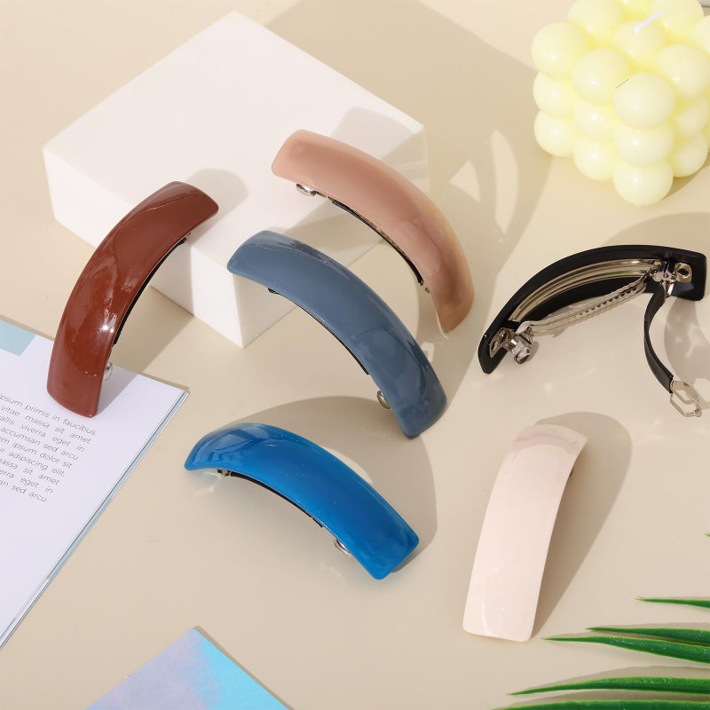 WILLBOND ويلبوند 6 قطع مشابك شعر للنساء مشابك كبيرة لشعر فرنسي دبابيس ريترو لقفل هدايا للأمهات إكسسوارات نسائية، 6 ألوان (داكن، صلب) - Image 4