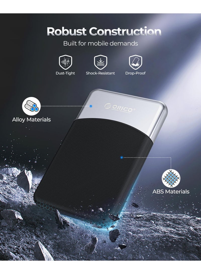 Orico ORICO 1TB External SSD with 2 in 1 USB C Cable, Portable Solid State Drive USB 3.2 Gen 1 Up to 460MB/s, Dust and Drop Resistance, Reliable Storage for USB-C Smartphone, PC, Tablet, Labtop - M25PRO - Image 5