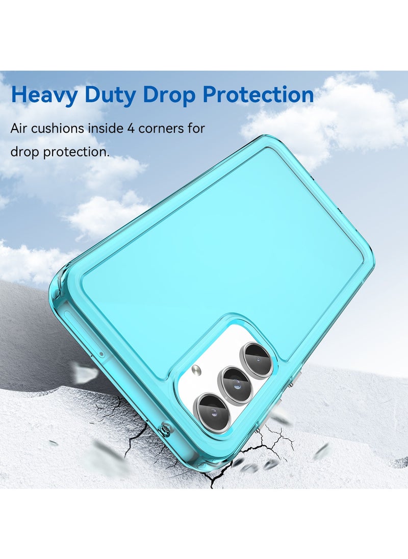 URBBKING - Soft Clear Flexible TPU Phone Cases, Shockproof Transparent Bumper Cover Slim Thin Phone Case for Samsung Galaxy A55 5G Blue - Image 1