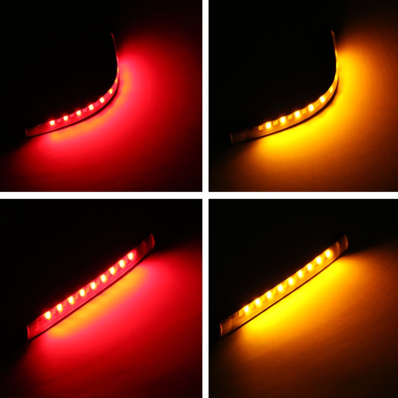 12 فولت 1 قطعة شريط إضاءة LED عالمي بـ 18 شريحة LED، أضواء إشارات دوران دراجة نارية، ضواء ترحيل خنق فرامل مقلوب، أضواء لوحة ترخيص LED مرنة - Image 3