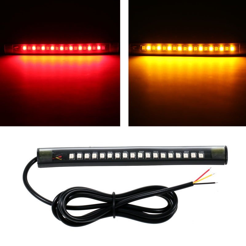 12 فولت 1 قطعة شريط إضاءة LED عالمي بـ 18 شريحة LED، أضواء إشارات دوران دراجة نارية، ضواء ترحيل خنق فرامل مقلوب، أضواء لوحة ترخيص LED مرنة - Image 2