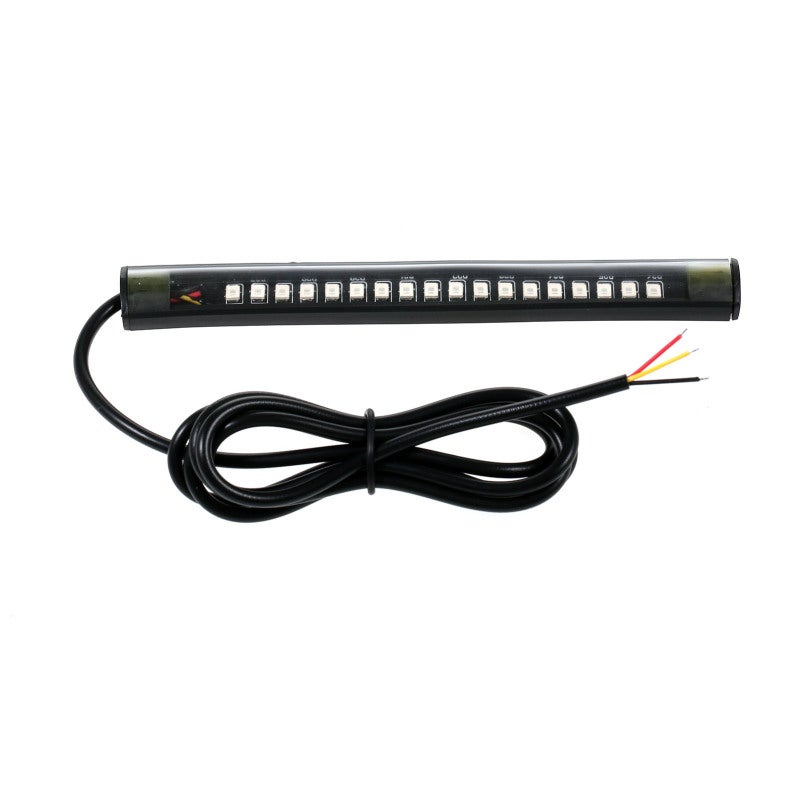 12 فولت 1 قطعة شريط إضاءة LED عالمي بـ 18 شريحة LED، أضواء إشارات دوران دراجة نارية، ضواء ترحيل خنق فرامل مقلوب، أضواء لوحة ترخيص LED مرنة - Image 1