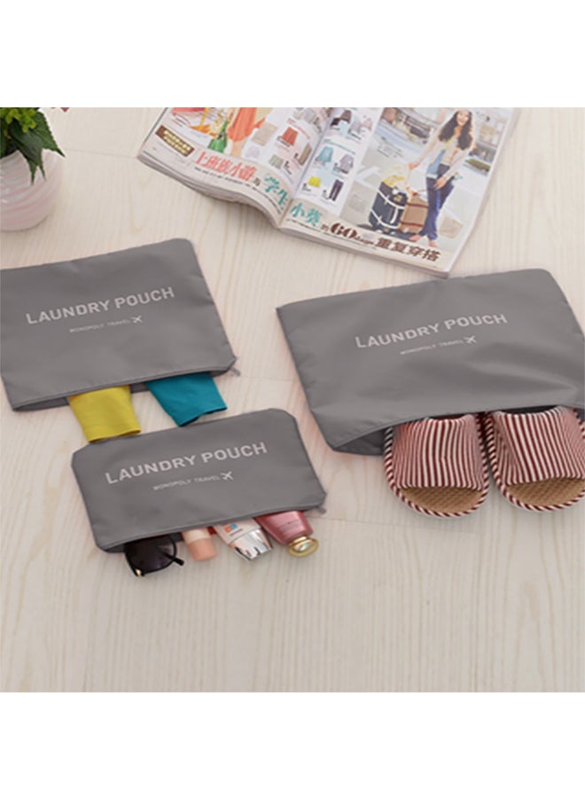 6-Piece Multi-Functional Organizer With Laundry Pouch Set Grey - Image 3