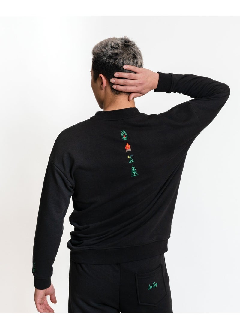 Luo Camp Sweatshirt 02 - Black Men's Tracksuit Top  - Image 4