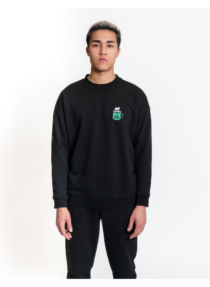 Luo Camp Sweatshirt 02 - Black Men's Tracksuit Top  - Image 3