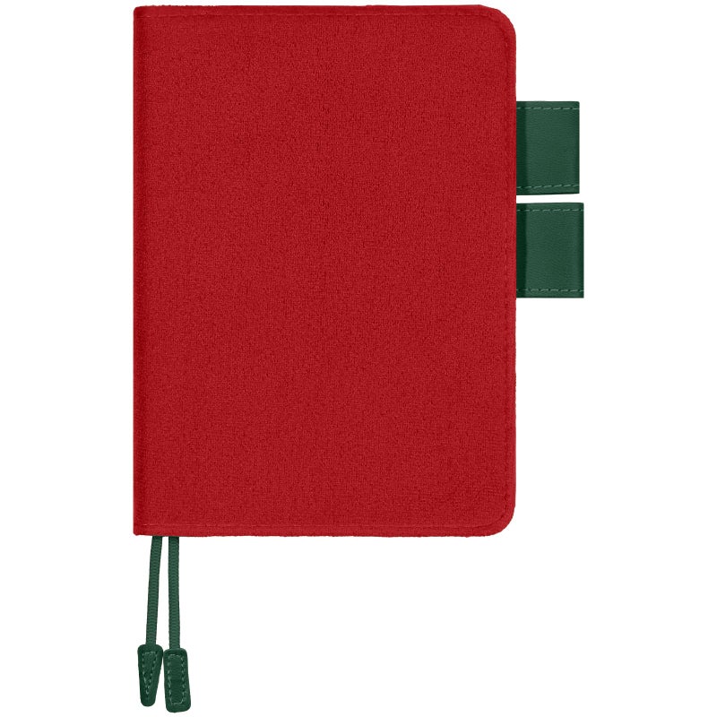Fullhawl Velvet Cover for A5 Notebooks Planner Cover for Weeks Cousin A5 Planner Inserts & Refill Paper 6.4 x 9 Inches Refillable Notebook Cousin for Student (Red) - Image 1