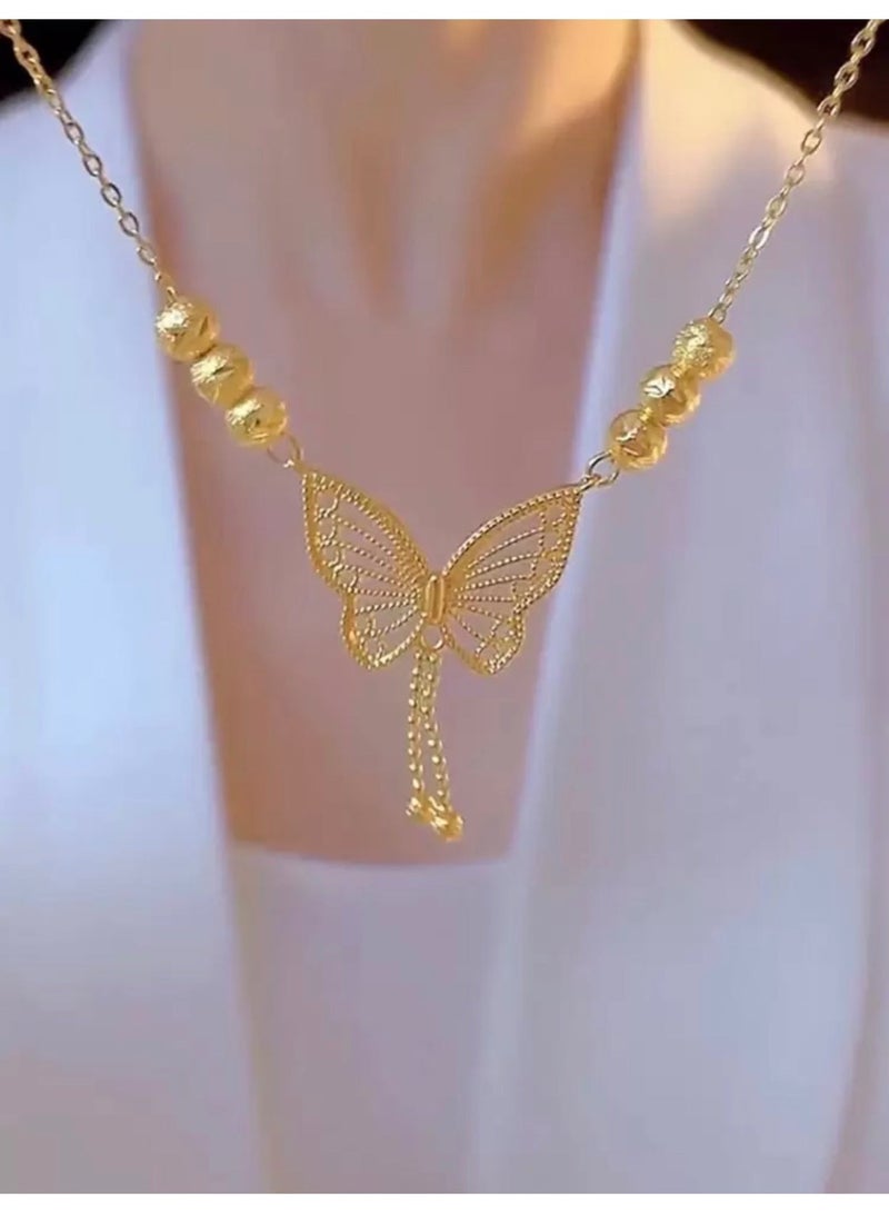 Casual collection Stylish Stainless Steel Gold Plated Necklace For Women - Image 2