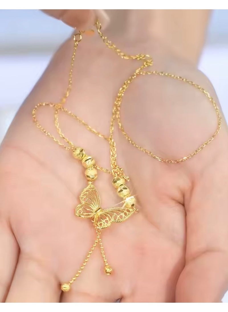 Casual collection Stylish Stainless Steel Gold Plated Necklace For Women - Image 3