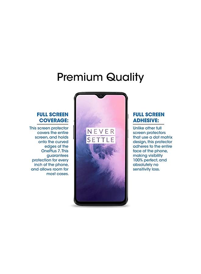 erorex Protector For Oneplus 7, Tempered Glass - Shock Proof, Anti-Scratch, Anti-Shatter, Bubble Free, Clear Hd Clarity Full Coverage Case Friendly Easy Application (For 7) - Image 3