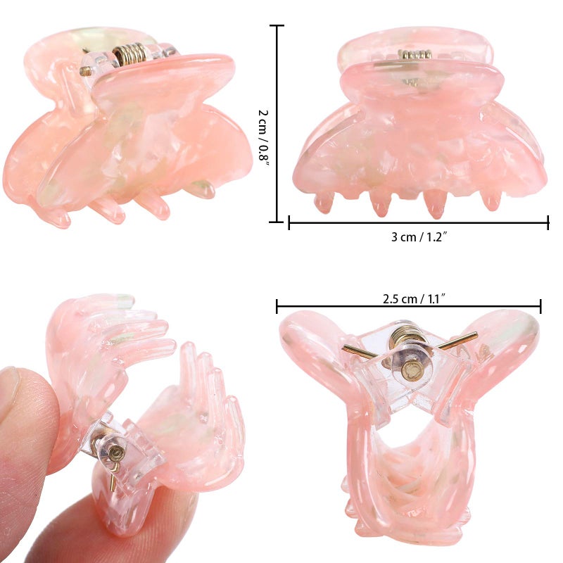 Molans Claw Jaw Clips 12PCS Small for Thin Hair Styling Accessories Classic Clamp for Women Girls (Sequins) - Image 2