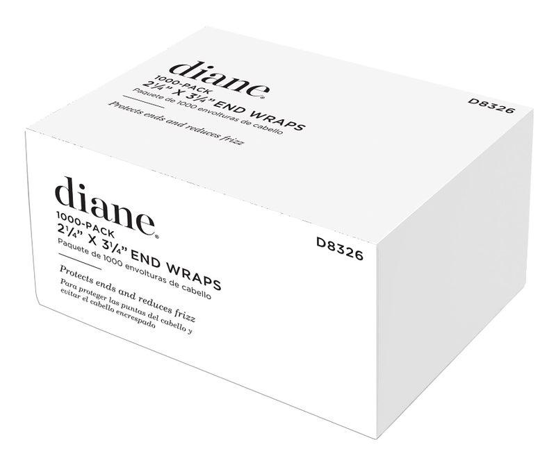 Diane End Wraps for Styling Hair in Salon or at Home 2.25 inch x 3.25 inch , White, 1000 Count(Pack of 1) - Image 2