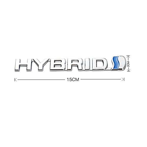 GO-OPP GO-UPP 3D Metal Hybrid Logo Car Side Fender Rear Trunk Emblem Badge Decals Sticker for Jeep Dodge Mercedes BMW Mustang Volvo Nissan VW Ford Honda Toyota Jaguar Car Decoration Accessories - Image 2