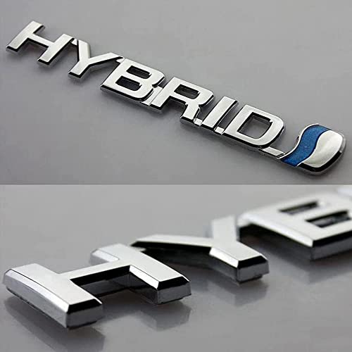 GO-OPP GO-UPP 3D Metal Hybrid Logo Car Side Fender Rear Trunk Emblem Badge Decals Sticker for Jeep Dodge Mercedes BMW Mustang Volvo Nissan VW Ford Honda Toyota Jaguar Car Decoration Accessories - Image 5