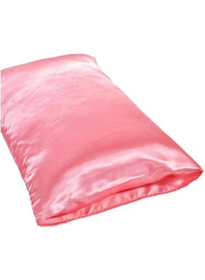 غطاء وسادة ساتان بينك غامق أنيق - ناعم وفخم - Pillowcase004  - Image 1