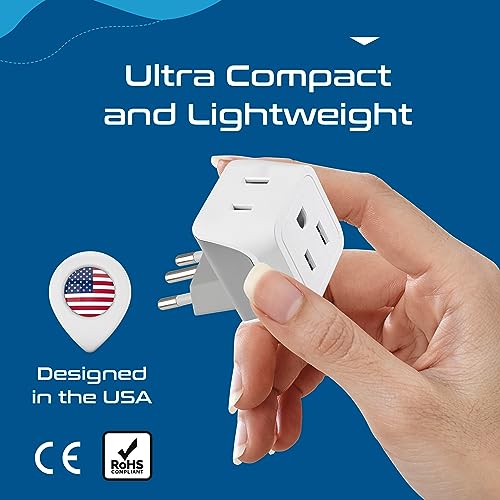 Ceptics Switzerland Travel Adapter Plug with Dual USA Input - Power - Type J (3 Pack) - Ultra Compact - Safe Grounded Perfect for Cell Phones, Laptops, Camera Chargers and More (CT-11A) - Image 4