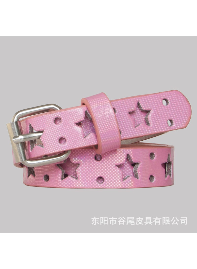 Generic - Creative Hollow Star Heart Belt for Women White - Image 1
