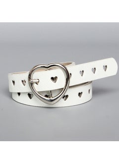 Creative Hollow Star Heart Belt for Women White
