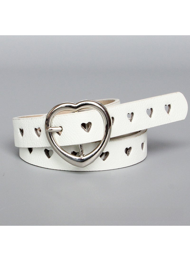Generic - Creative Hollow Star Heart Belt for Women White - Image 1
