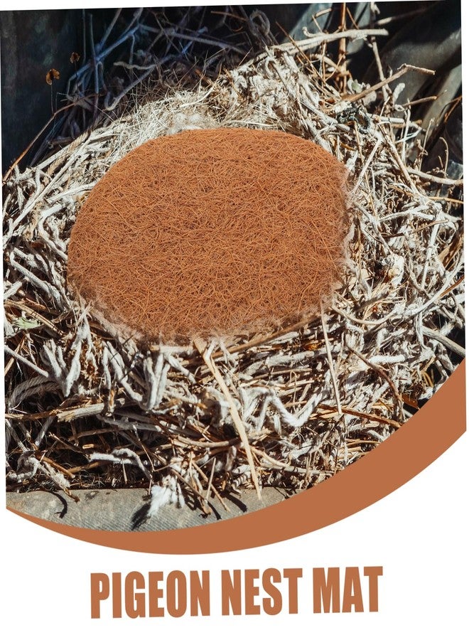 VICASKY 4Pcs Natural Coconut Fiber Bird Nesting Mats Comfortable Breeding Pads for Pigeons and Birds Breathable and Durable Nest Cushions for Pet Care - Image 4