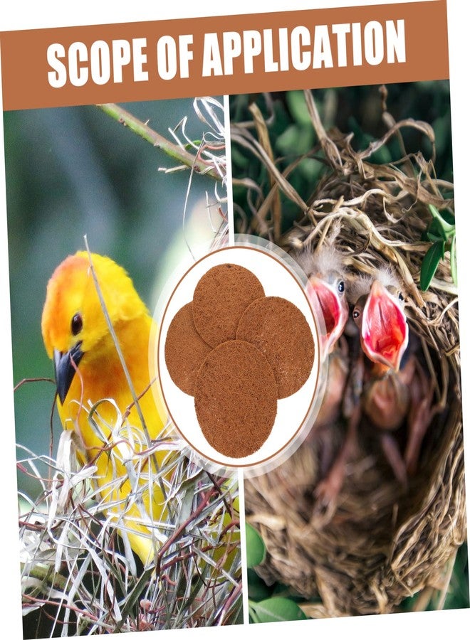 VICASKY 4Pcs Natural Coconut Fiber Bird Nesting Mats Comfortable Breeding Pads for Pigeons and Birds Breathable and Durable Nest Cushions for Pet Care - Image 3