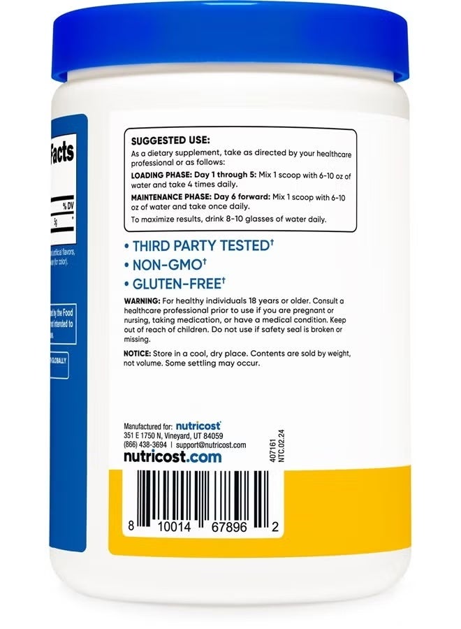 Nutricost, Performance, Creatine Monohydrate, Pineapple Mango, 1.1 lb (500 g) - Image 5