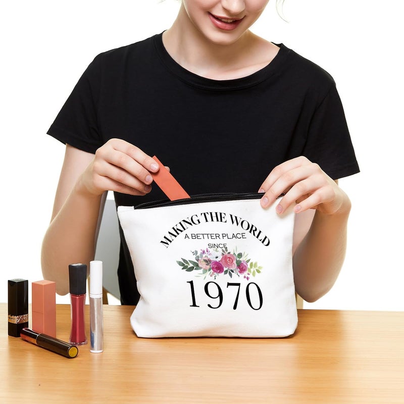 Fokongna 55th Birthday Gifts for Women Mom Grandma Aunt BFF Friends Teacher Boss Staff Colleague Coworker-Making The World Since 1970-55 Years Old Gifts Ideas For Women Turning 55 for Wife Sisters Her - Image 4