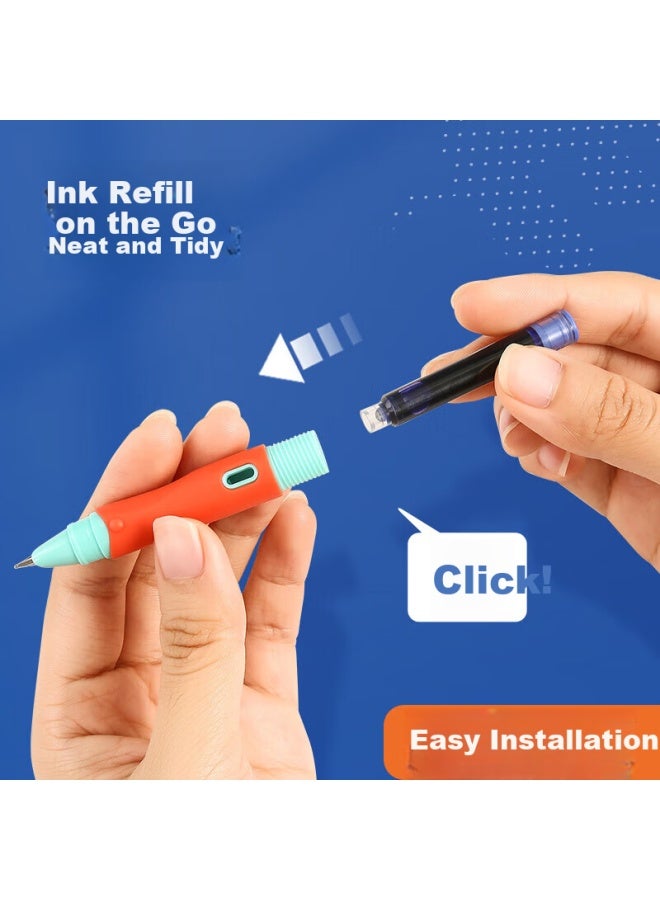 ام اند جي M&g Refillable Steel Pen With Erasable Pure Blue F Fine Nib 3.4mm Set, 1 قلم مع 6 حشوات, لون جسم القلم عشوائي, Hafp0758b3 1 مجموعة - Image 5