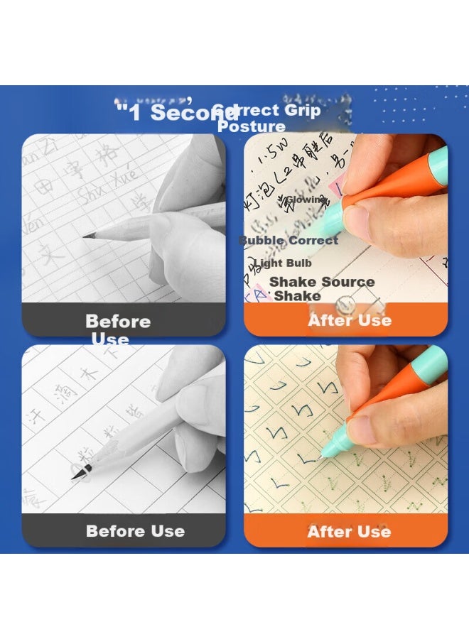 ام اند جي M&g Refillable Steel Pen With Erasable Pure Blue F Fine Nib 3.4mm Set, 1 قلم مع 6 حشوات, لون جسم القلم عشوائي, Hafp0758b3 1 مجموعة - Image 3