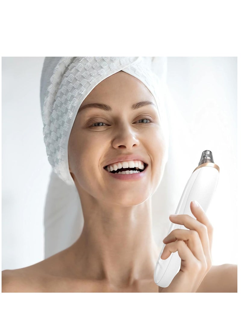 6-in-1 Pore Cleaner & Skin Vacuum – Blackhead Remover, Oil & Acne Reducer, Wrinkle Minimizer – Gentle Ergonomic Design, Adjustable Suction, Rechargeable Battery  - Image 5