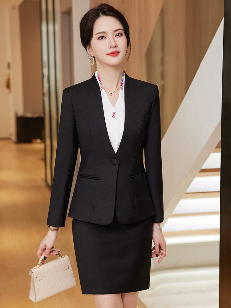 Blue Suit Women'S Suit Professional Women'S Work Clothes Elegant Suit Jacket Formal Wear Front Desk Work Clothes - Image 5