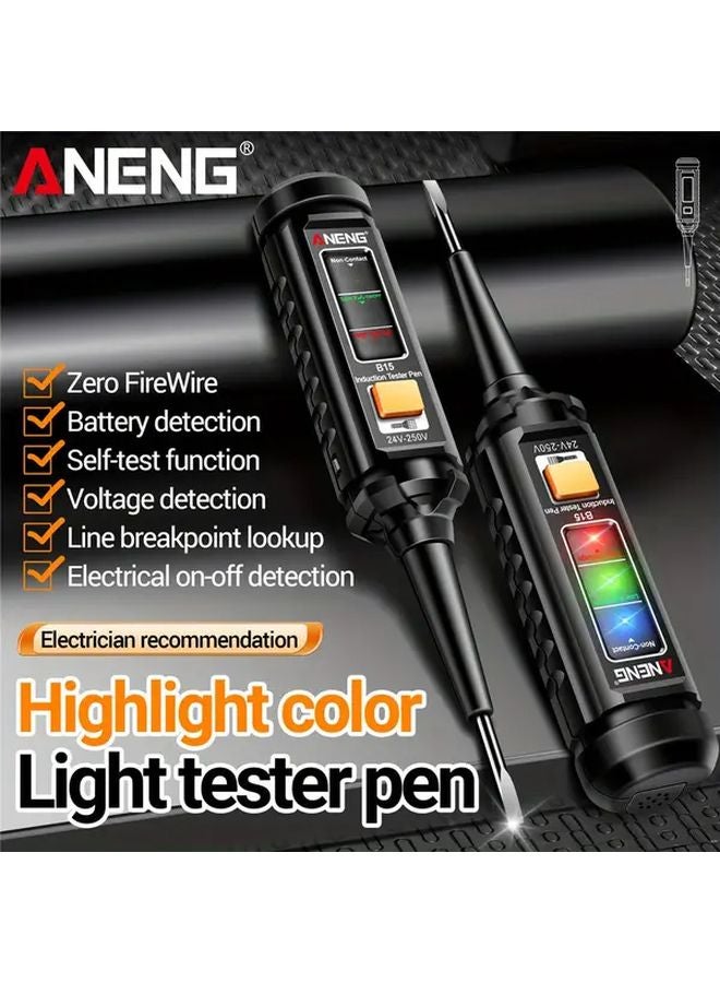 ANENG B15 Black Intelligent Flat Head Screwdriver Tester Induction Test Pen Line Detection - Image 2