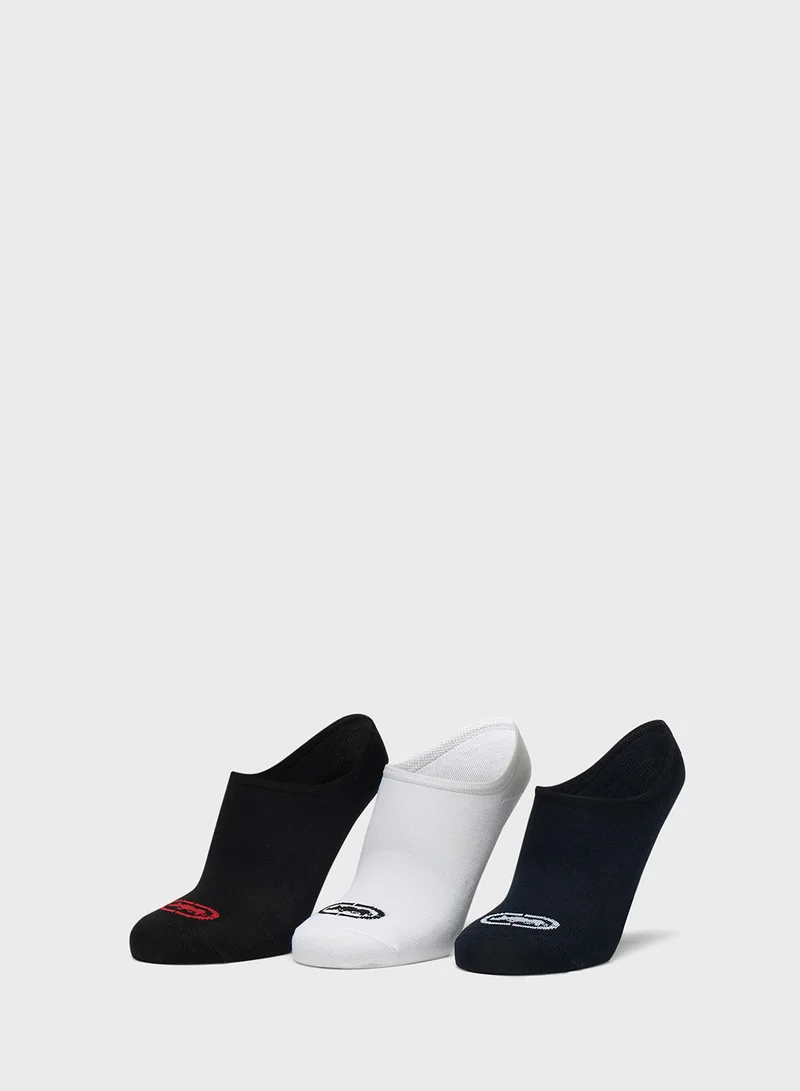 Ecko Unltd. Set of 3 - Ecko Logo Print No Show Socks